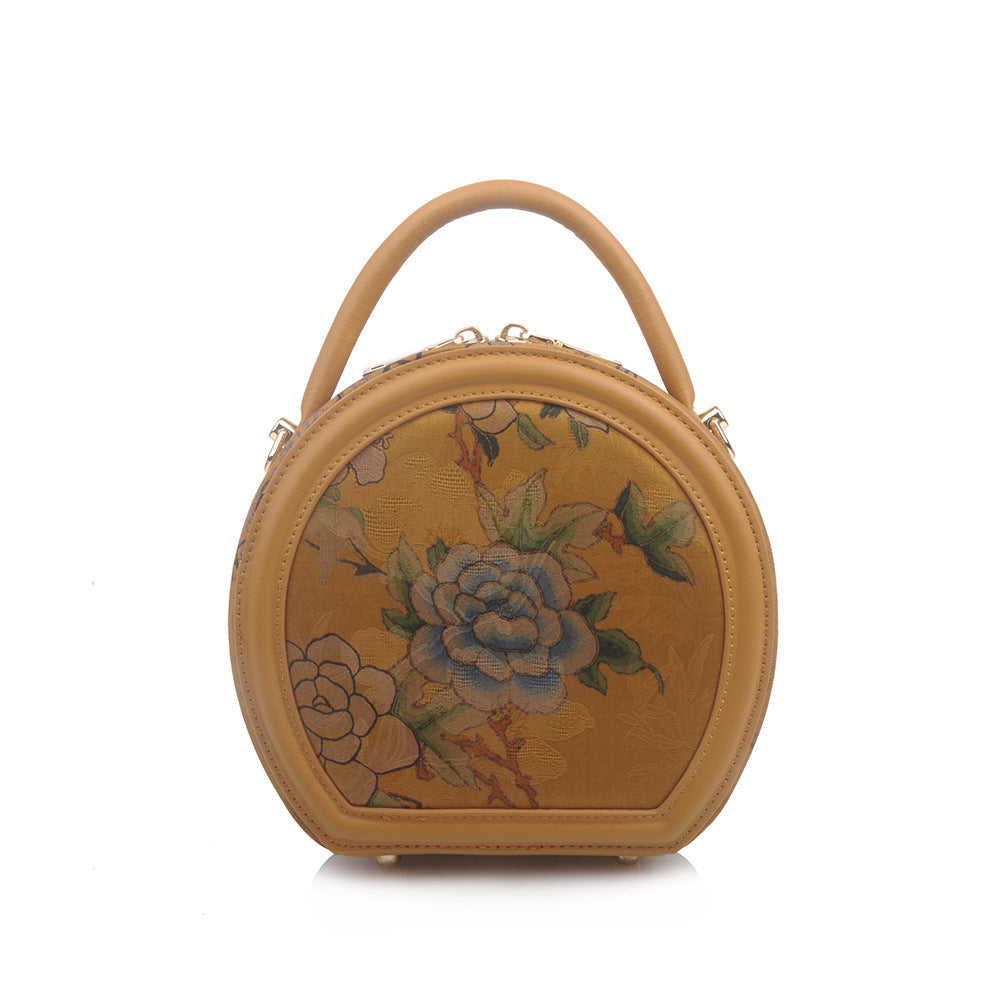Women's Yarn National Style Mother Round Pie Bags