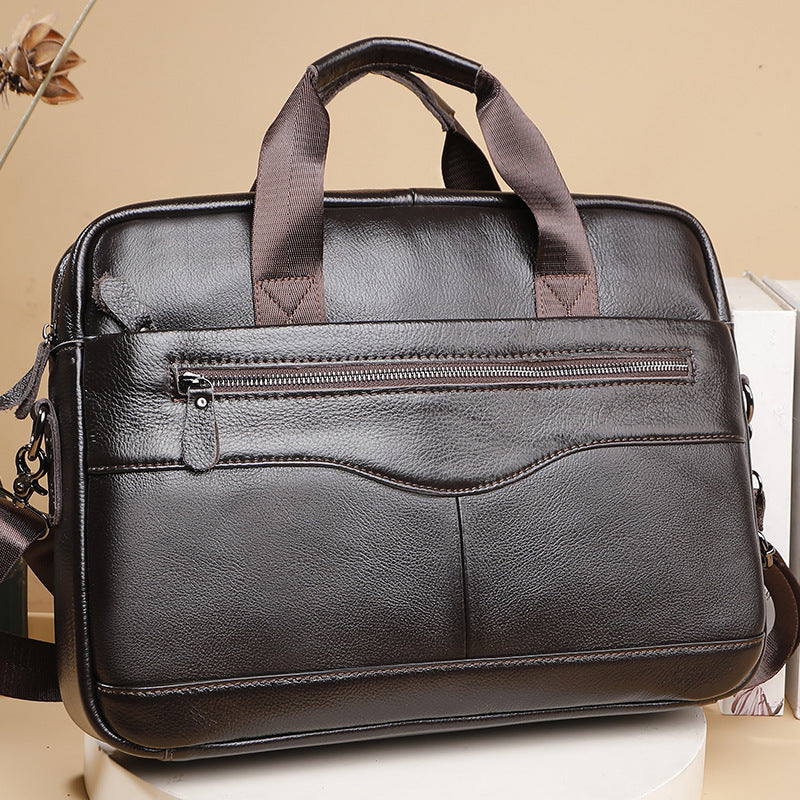 Men's Genuine Leather Portable Notebook First Layer Cowhide Men's Briefcases