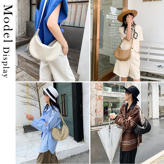 Women's Niche Leather Light Luxury Underarm Selenodont Shoulder Bags