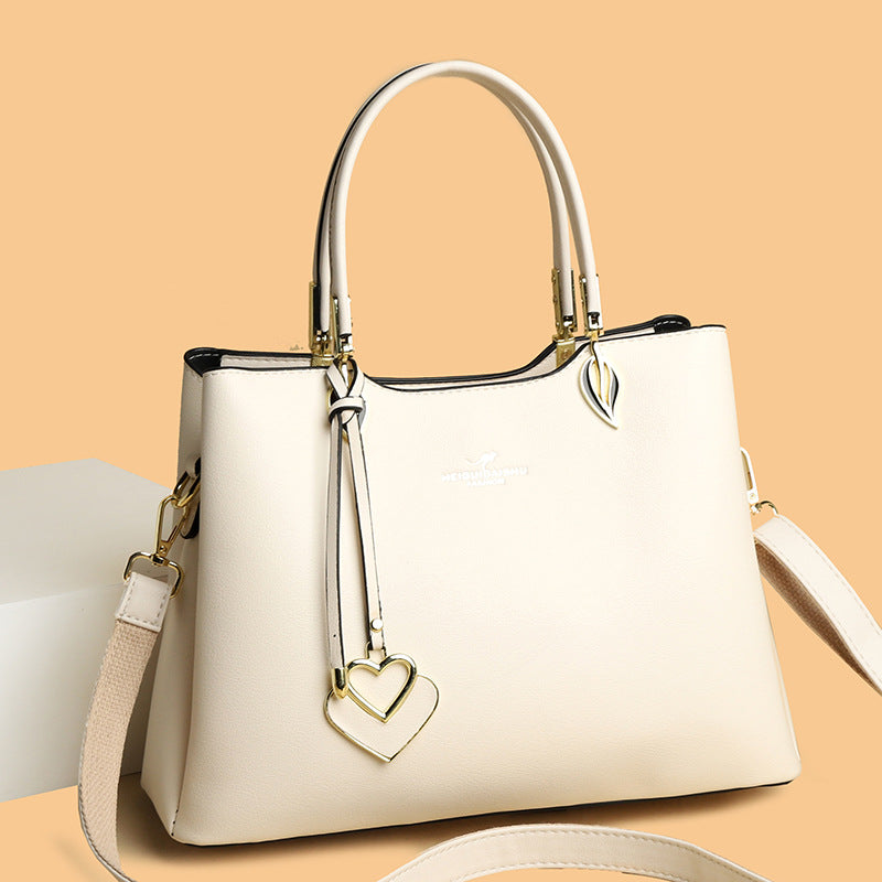 Women's Rose Kangaroo Classy Mom Soft Leather Handbags