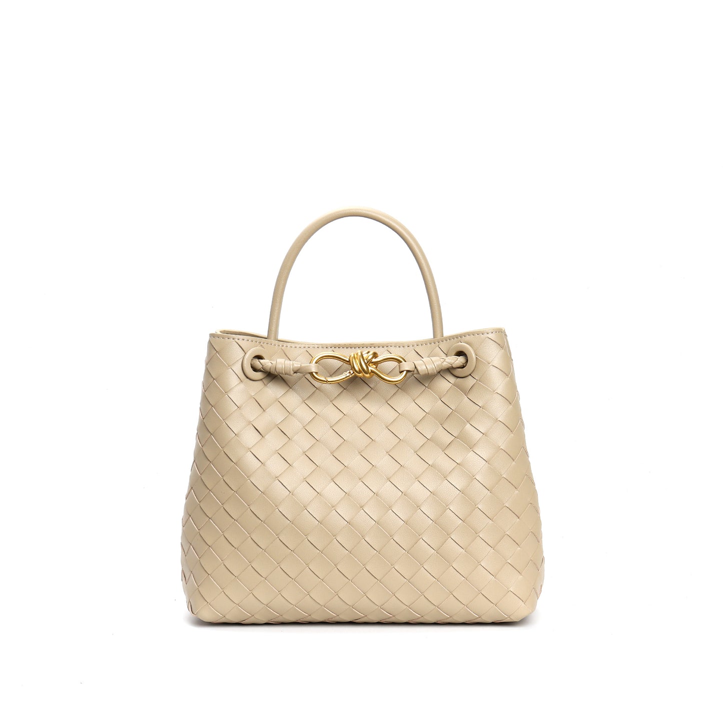 Women's Trendy Fashion Rhombus Genuine Leather Woven Shoulder Bags