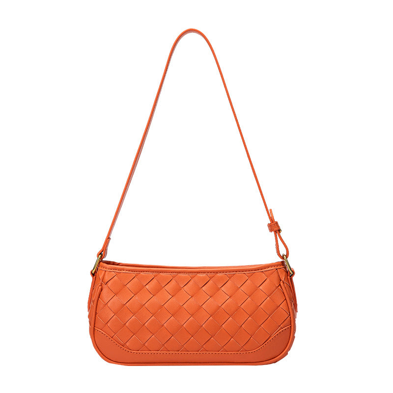 Women's Fashionable Woven Underarm Baguette Hand Bags