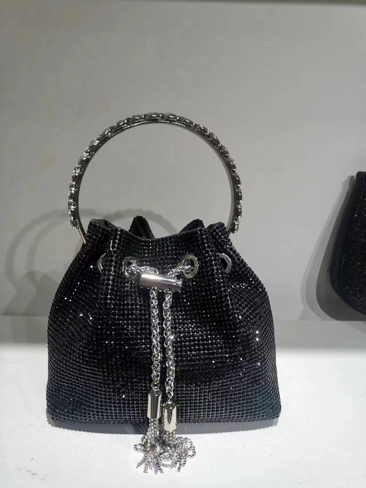 Women's Shiny Light Diamond High-grade Full Hand Bucket Bags