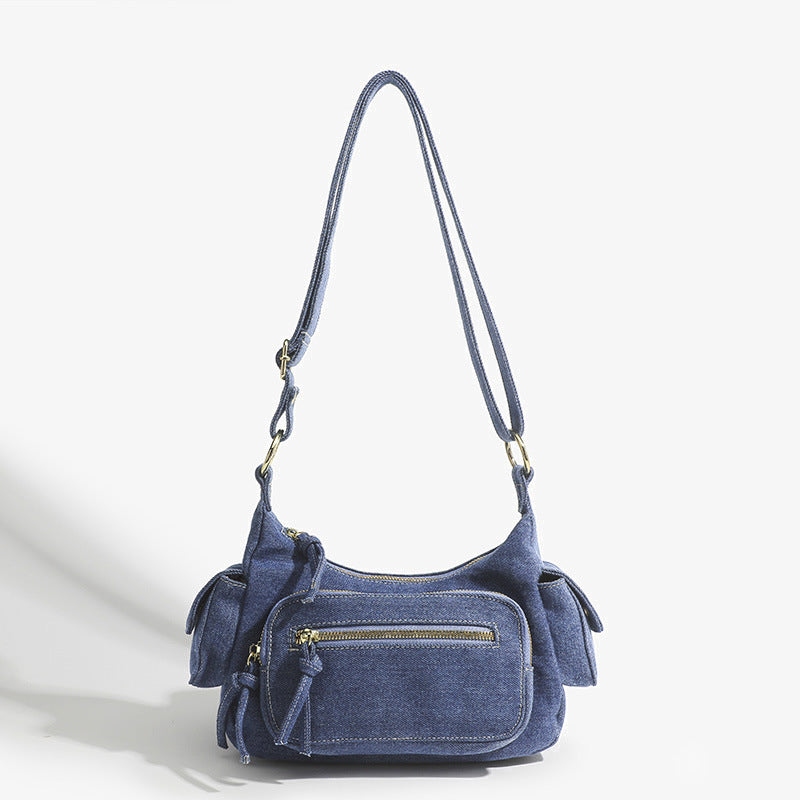 Women's & Men's Classic Creative Retro Blue Denim Men's Bags