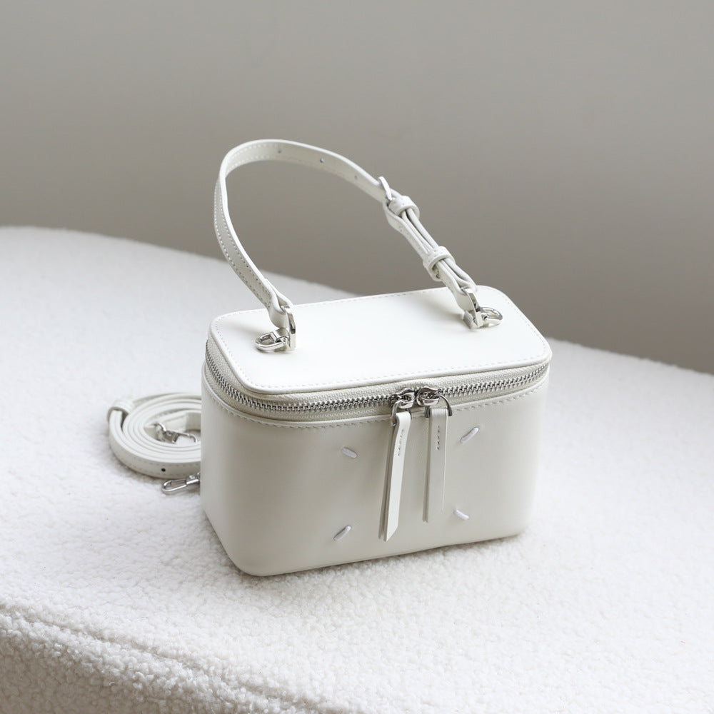 Women's Retro Sheepskin Box High-grade Genuine Leather Handbags