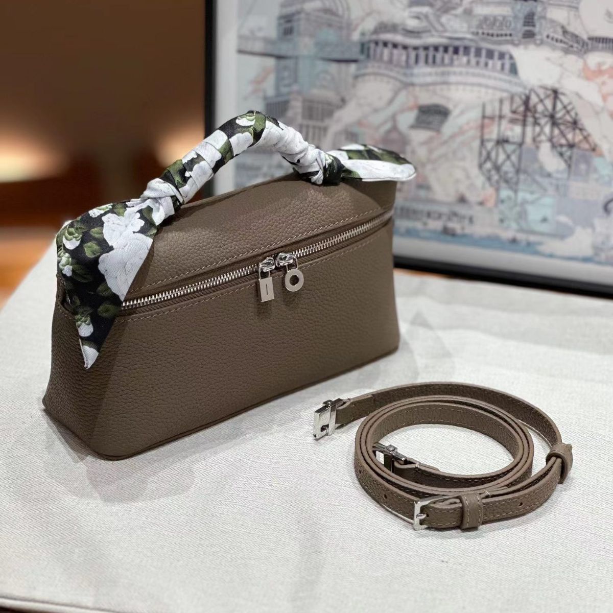 Layer Cowhide Lunch Box Fashion High Sense Versatile Shoulder Bags