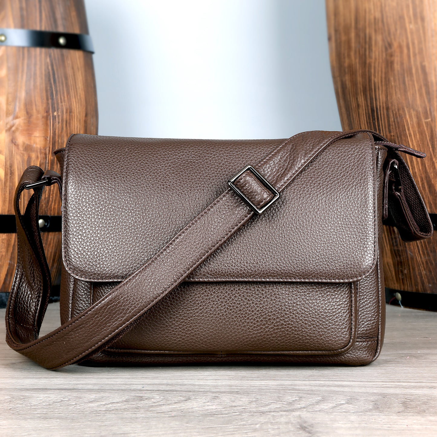 Men's First Layer Cowhide Korean Fashion Men's Shoulder Bags
