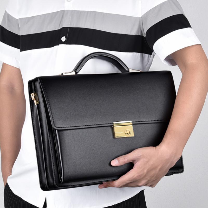 Men's Genuine Leather Large Capacity Office Computer Bags