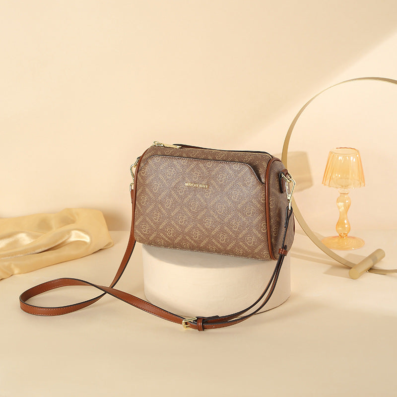 Women's Retro Fashion Pillow Diamond Plaid Printed Crossbody Bags