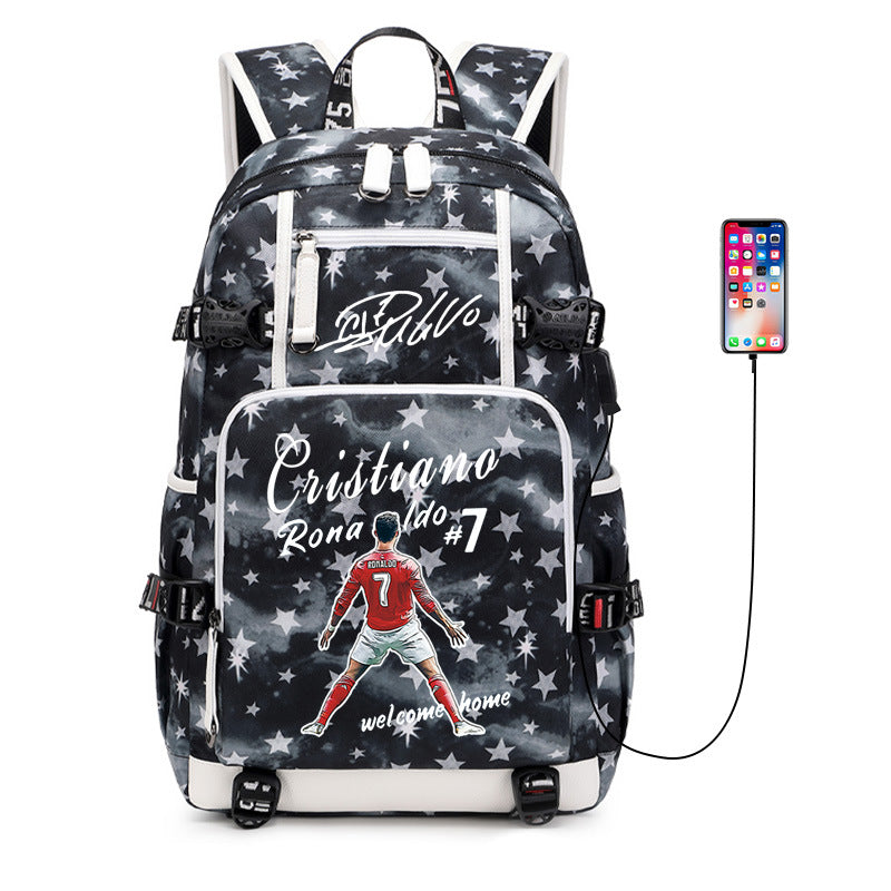 Women's & Men's & Football Star Luo Large Capacity Backpacks