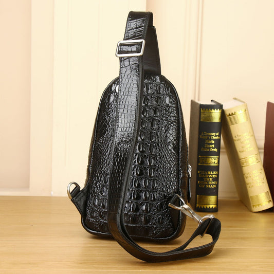 Men's Creative Crocodile Pattern Fashion Tide Men's Chest Bags