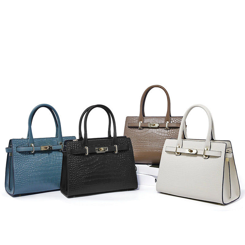 Women's Large Light Luxury Minority High-grade Crocodile Pattern Capacity Handbags