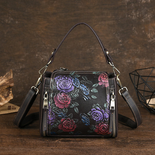 Women's Leather First Layer Cowhide Retro Mother Bags