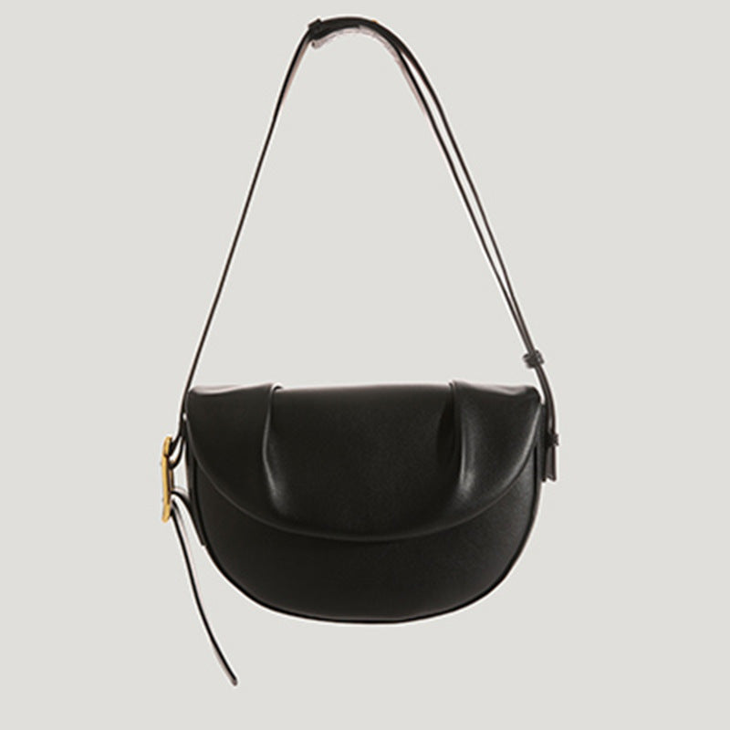 Women's One Niche Cowhide Pleated Underarm Saddle Bags
