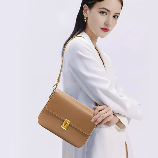 Women's Classic Leather Advanced Genuine Underarm Small Square Bags