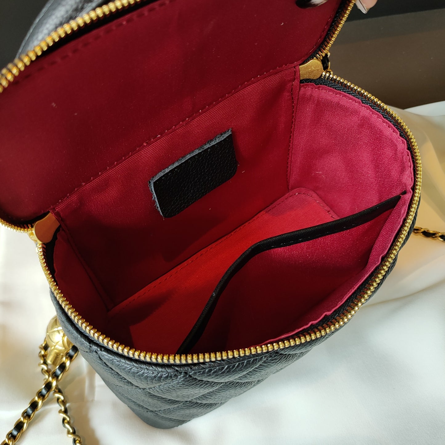 Women's & Men's Golden Balls Box Portable Top Layer Bags