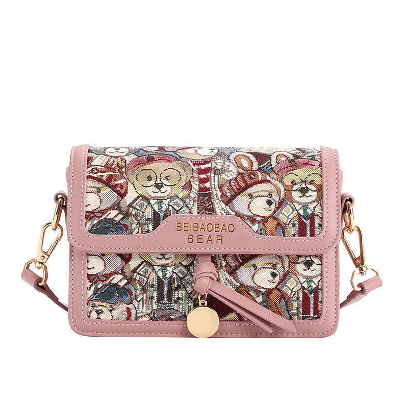 Women's Classic Source Canvas Fashion Design Crossbody Bags