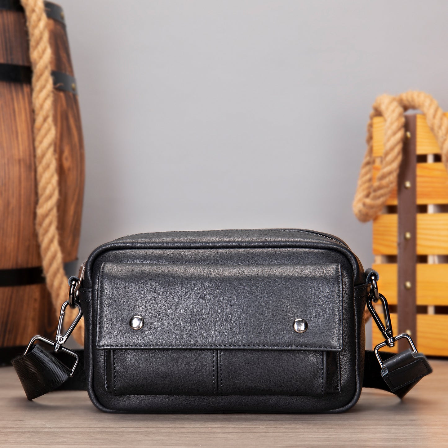 Men's Trendy Versatile Large Capacity Genuine Leather Men's Messenger Bags