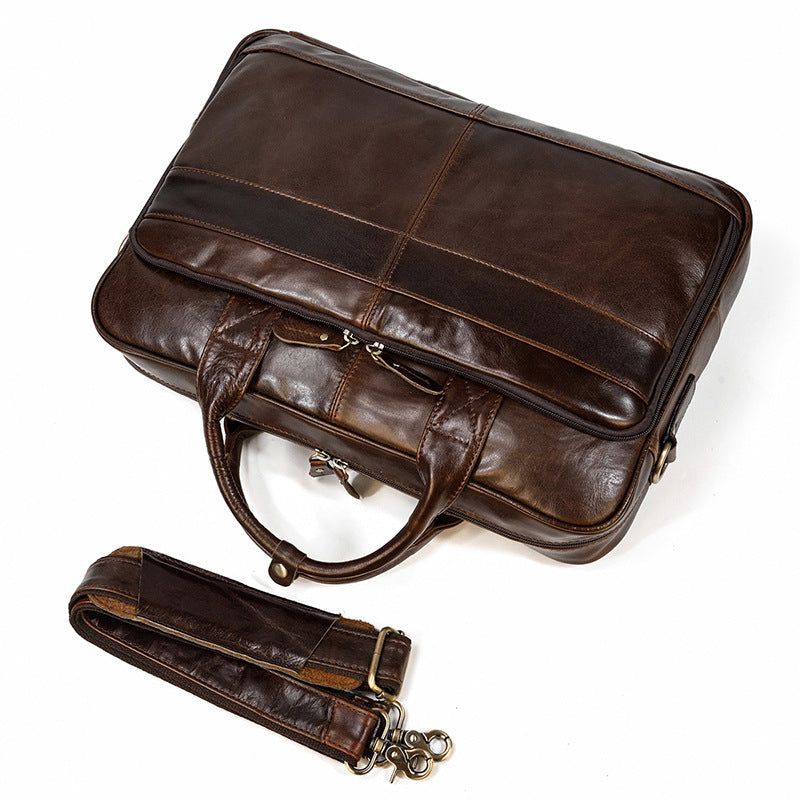 Men's Leather Vintage Business Commuter Computer Men's Briefcases