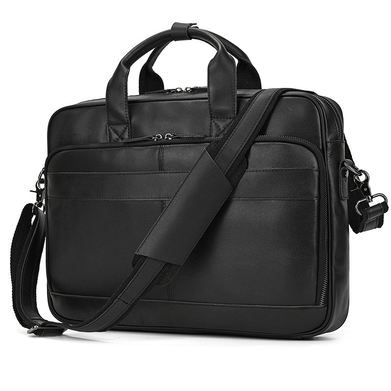 Men's Crazy Horse Commuter First Layer Cowhide Men's Briefcases