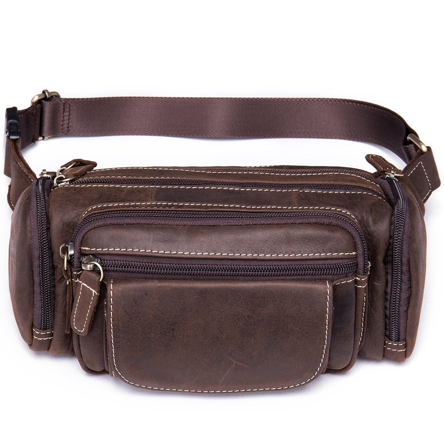 Men's Retro Large Capacity Pocket First Layer Men's Waist Packs