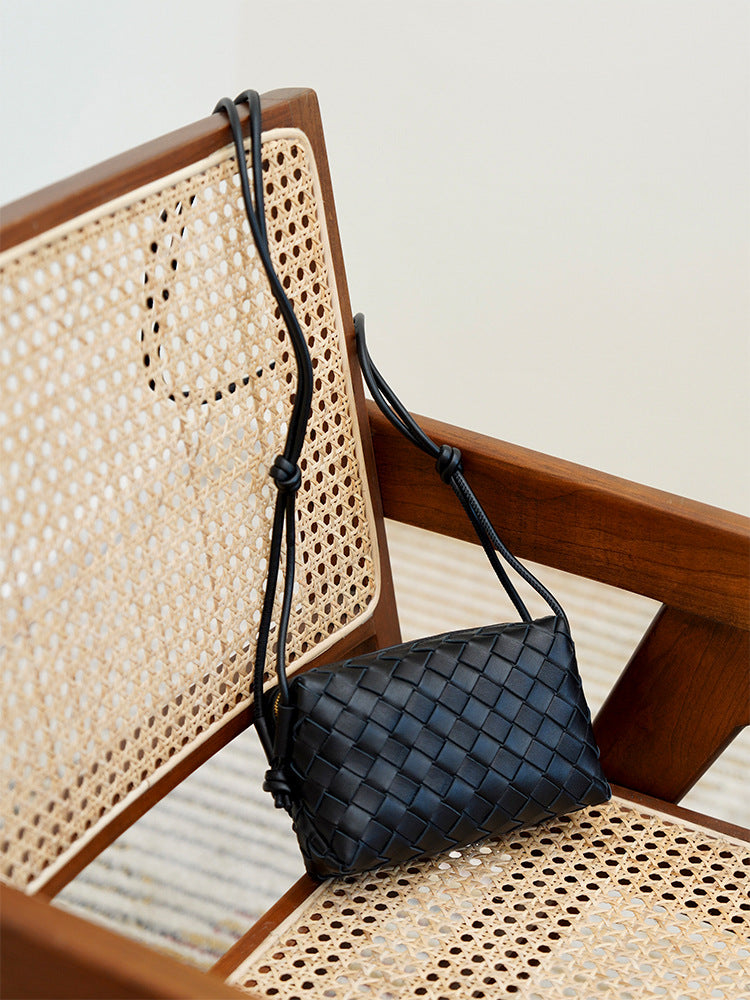 Street Trend Rhombus Sheepskin Versatile Wrist Small Square Bags