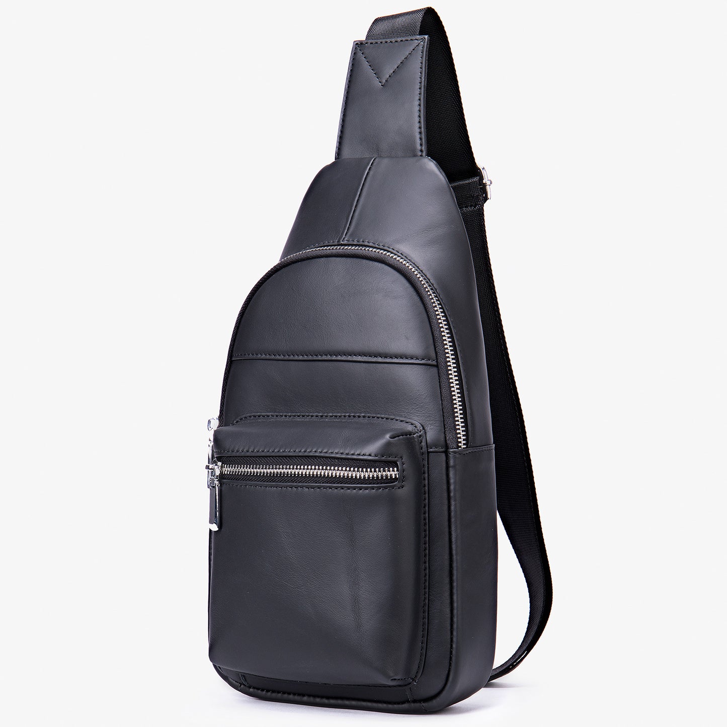 Men's Genuine Leather First Layer Cowhide Business Men's Chest Bags