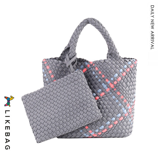 Diving Nylon Cloth Advanced Texture Contrast Shoulder Bags