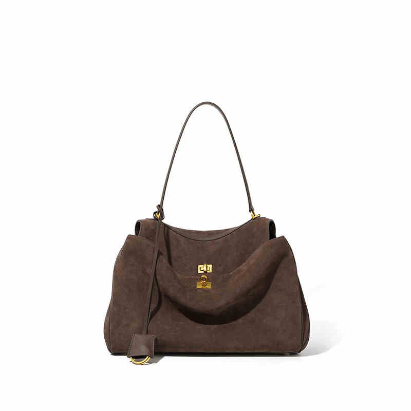 Frosted High-grade Suede Kelly Retro Portable Bags