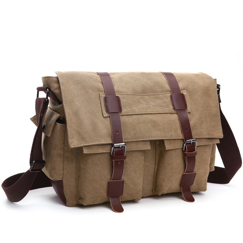 Men's Korean Fashion Canvas Practical Business Retro Men's Messenger Bags