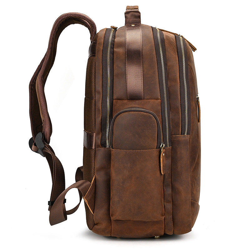 Men's Horse Leather Vintage Genuine Inch First Backpacks