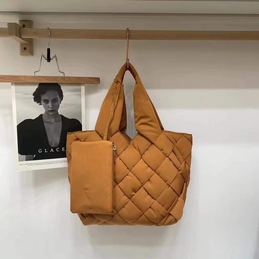 Women's Korean Style Space Cotton Woven Hand Shoulder Bags