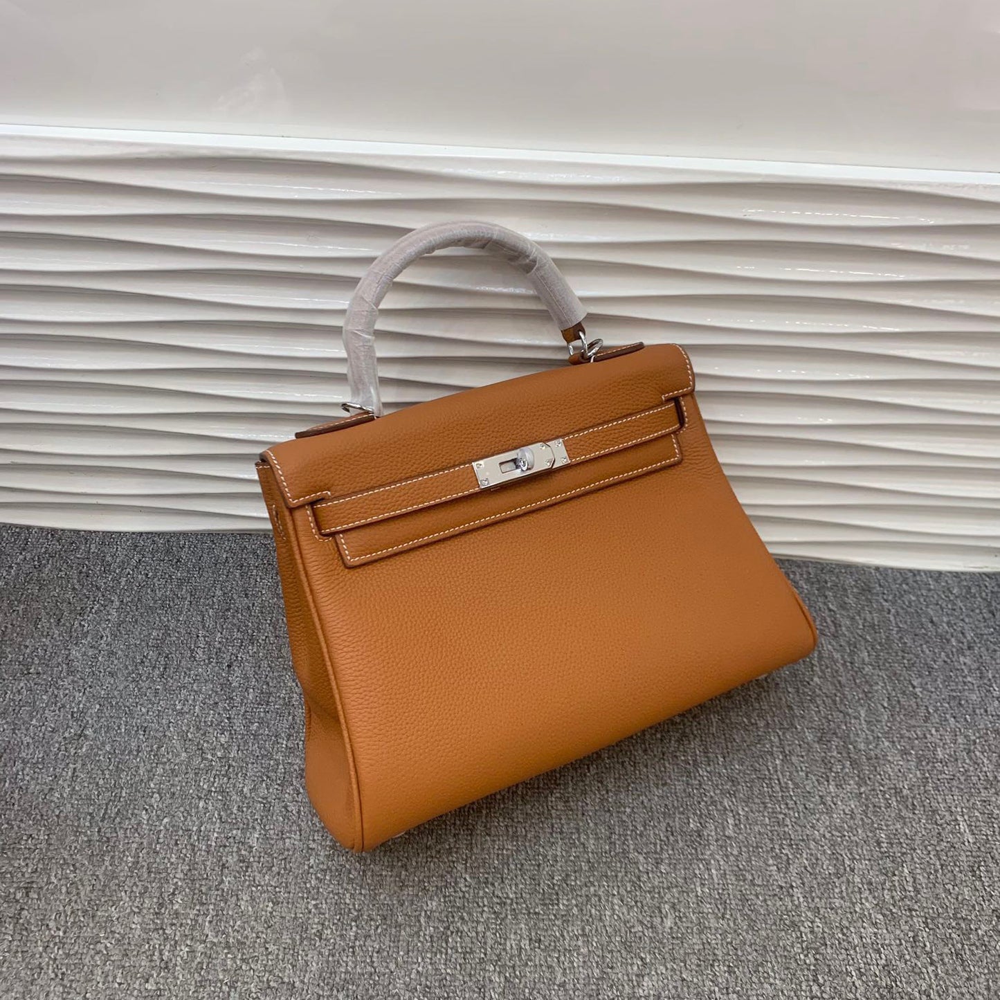 Women's Genuine Leather Kelly Soft Large Fashion Litchi Handbags