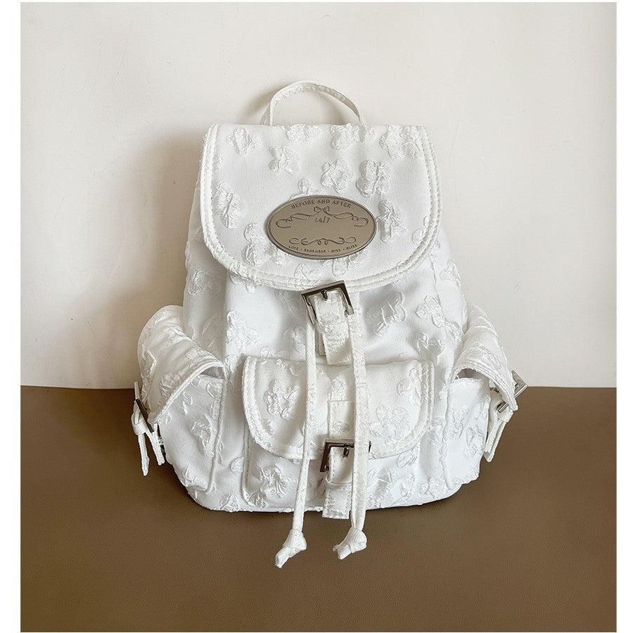 Niche Jin Nylon Quilted Flip Drawstring Backpacks