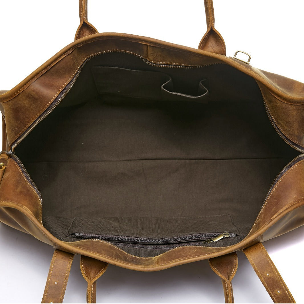 First Layer Cowhide Business Leather Large Travel Bags