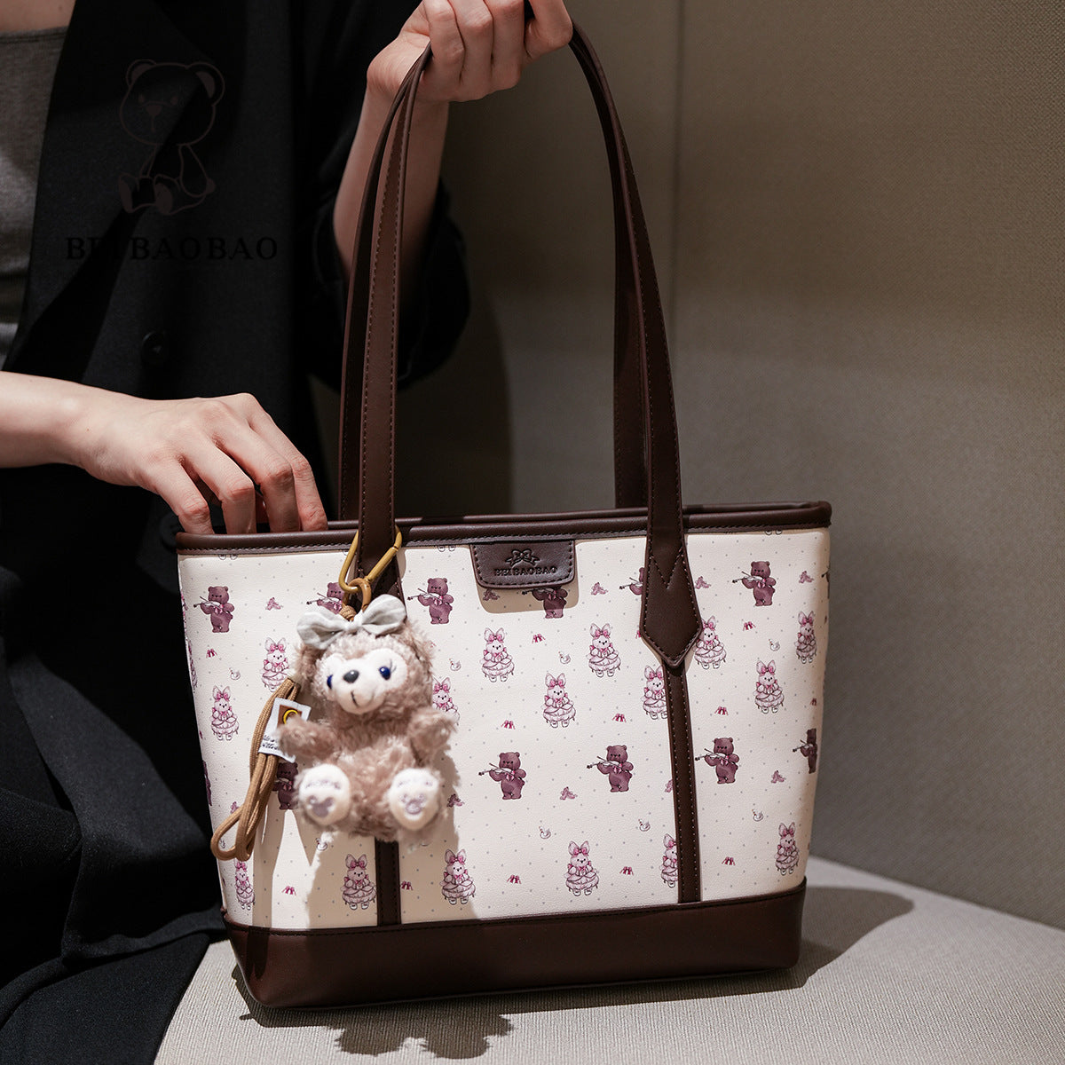 Women's Source Fashion Large Capacity Cartoon Bear Tote Bags