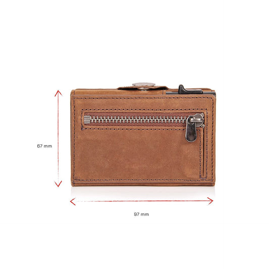 Men's Cover Crazy Horse Multi Slots Large Card Holder