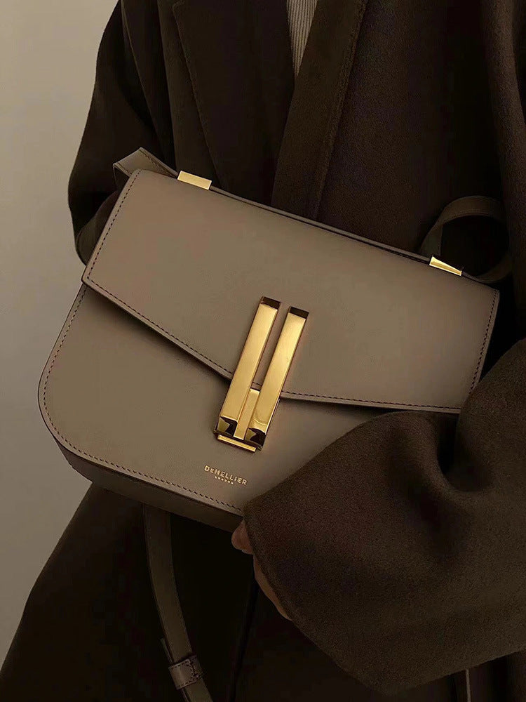 Women's French Kate Middleton Design High-grade Genuine Small Square Bags