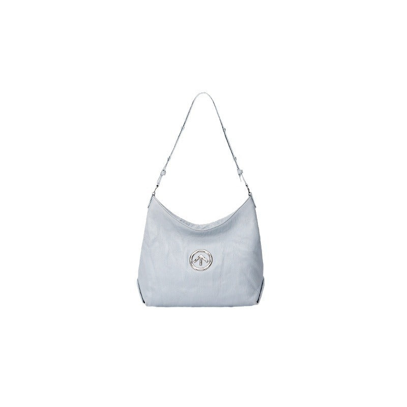 Blue Stone Italian Vegetable Tanned Sheepskin Shoulder Bags