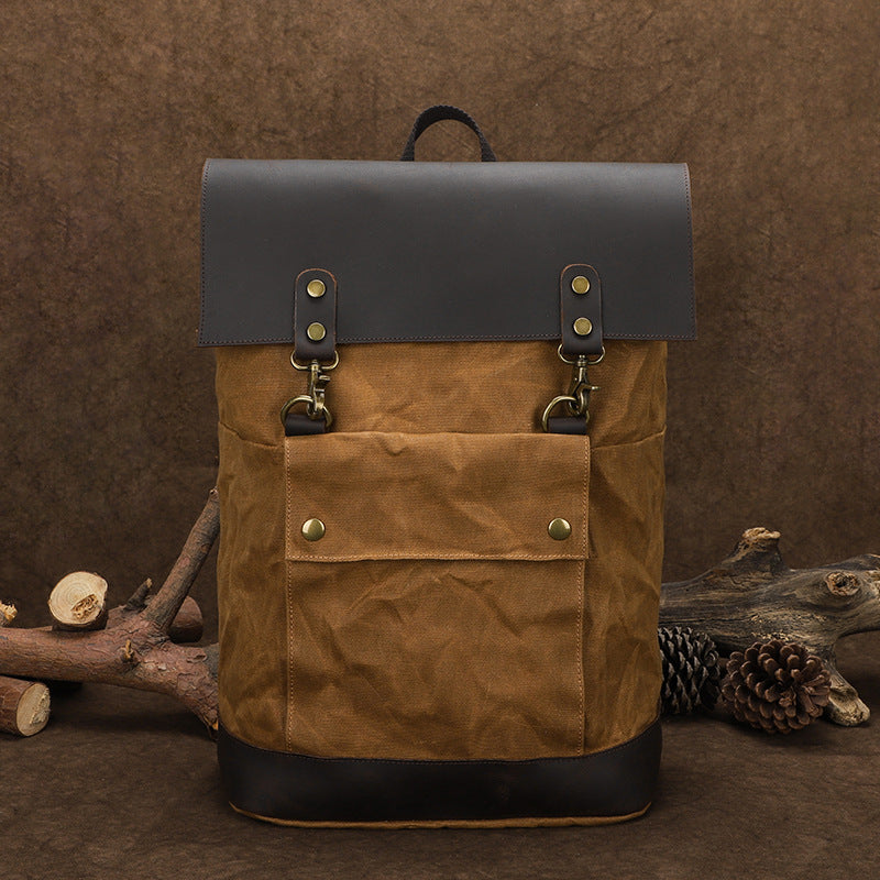 Women's & Men's & Vintage Oil Wax Canvas Crazy Backpacks
