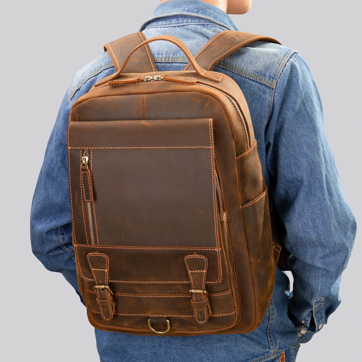 Business Commute Computer Large Capacity Vintage Backpacks