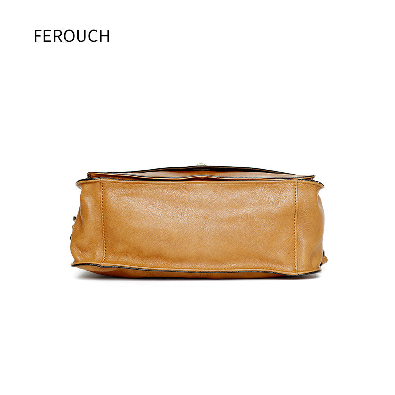 Women's First Layer Cowhide Vegetable Tanned Fashion Handbags
