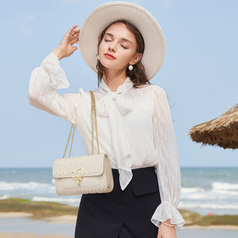 Women's Trendy Stylish Genuine Leather Leisure Chain Shoulder Bags