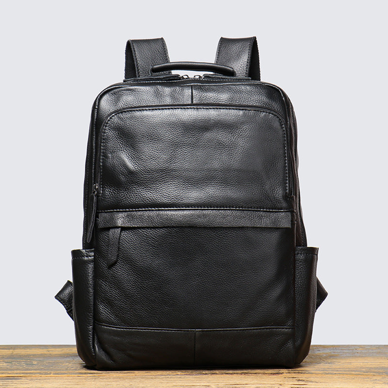 Women's & Men's Retro First Layer Cowhide Leather Computer Backpacks