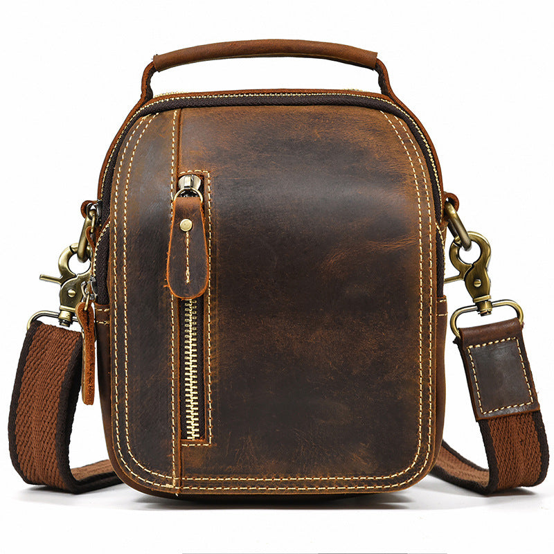 Crazy Horse Leather Vintage Large Capacity Shoulder Bags
