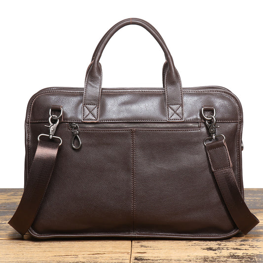 Men's Genuine Leather Portable First Layer Large Men's Briefcases
