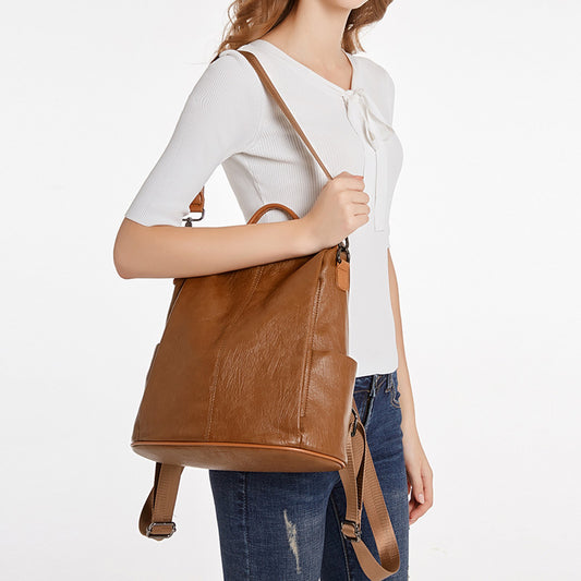 Women's Durable Comfortable Fashion Soft Leather Backpacks