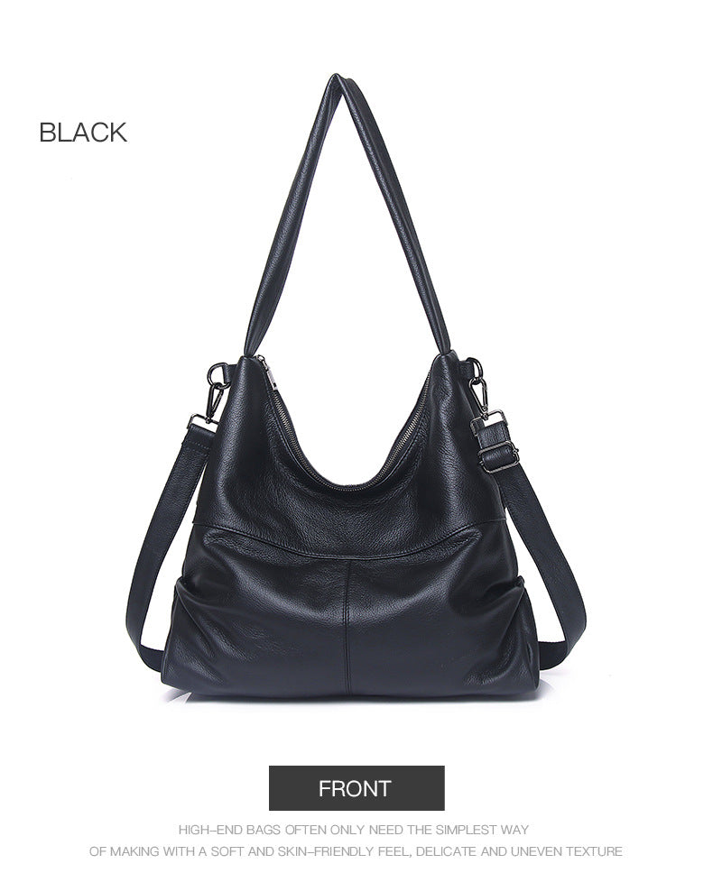Women's Fashion Leather Retro Trendy Korean Style Large Shoulder Bags