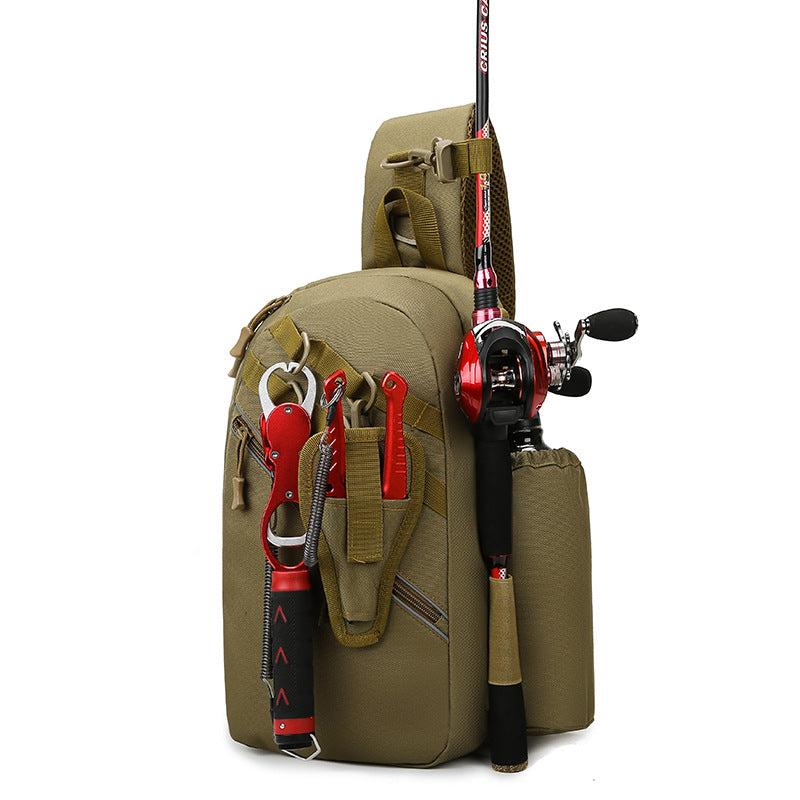 Men's Fishing Camouflage Tactics Cycling Fashion Single Men's Chest Bags
