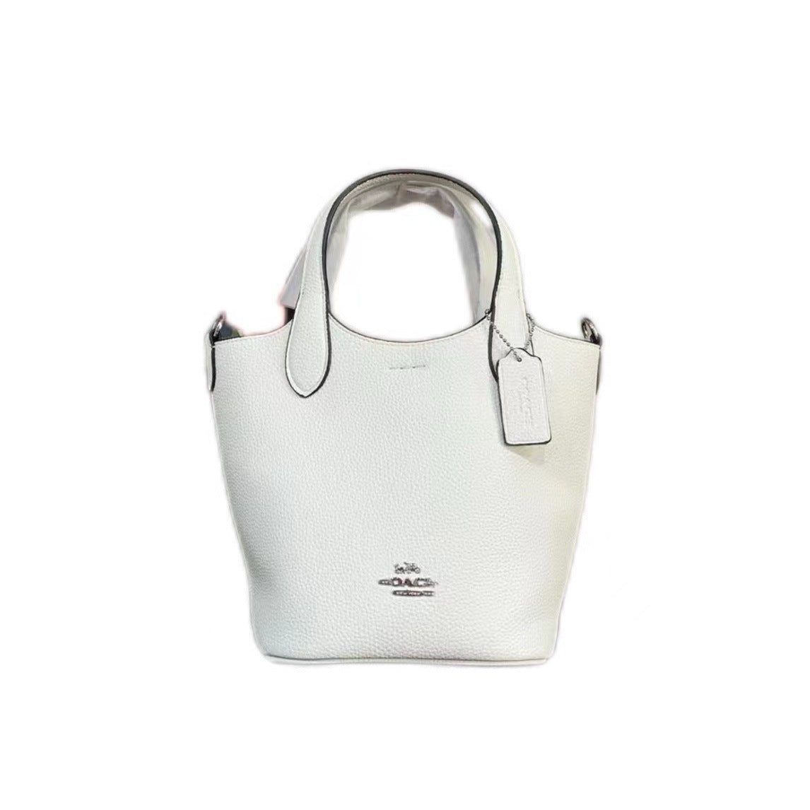 Classic Presbyopic Genuine Leather Vegetable Basket Bucket Bags